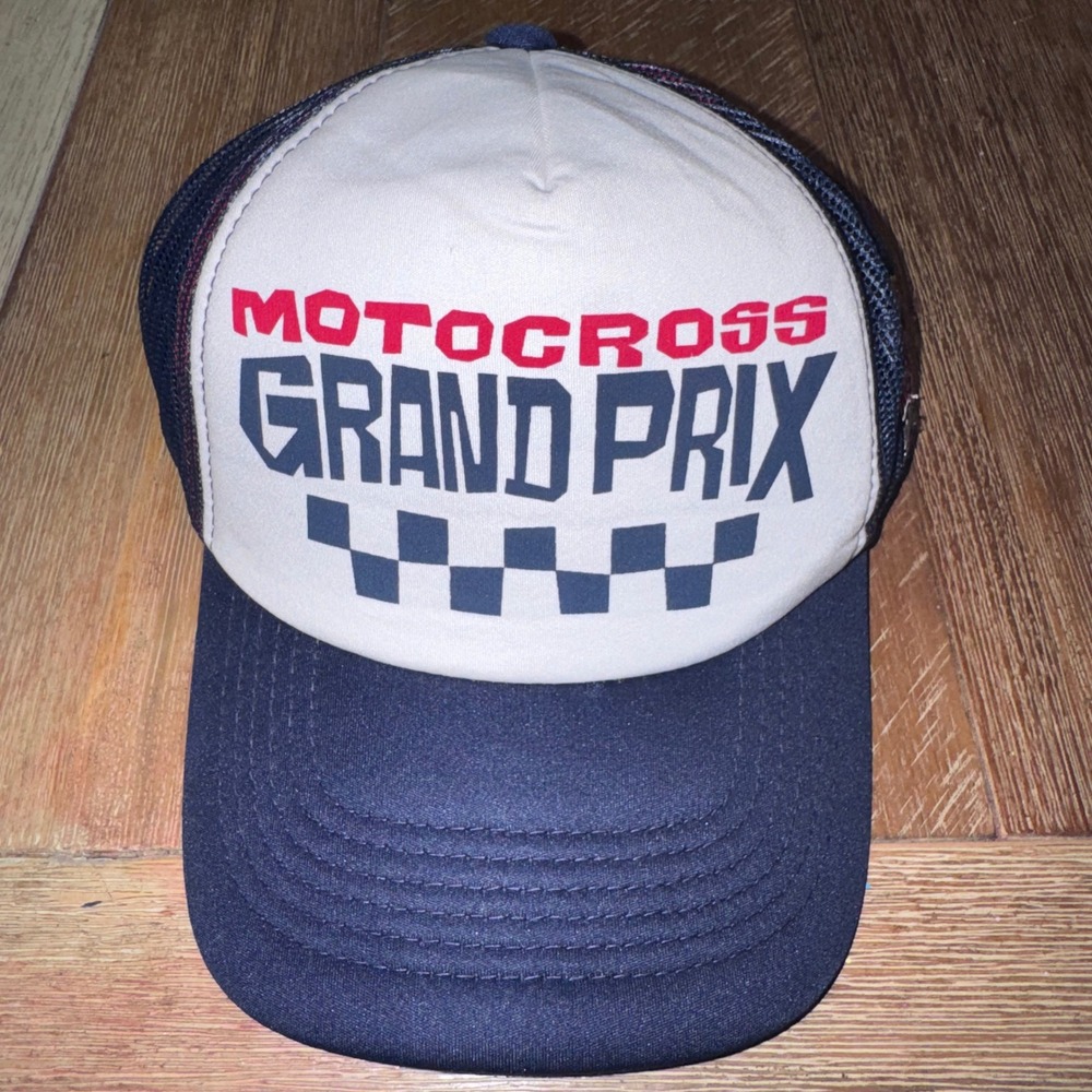 Fasthouse Trucker Hat Mens OS Navy Blue Excellent Motocross Grand Prix Snapback